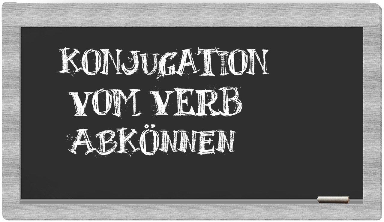 ¿abkönnen en sílabas?