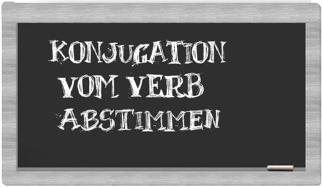 ¿abstimmen en sílabas?