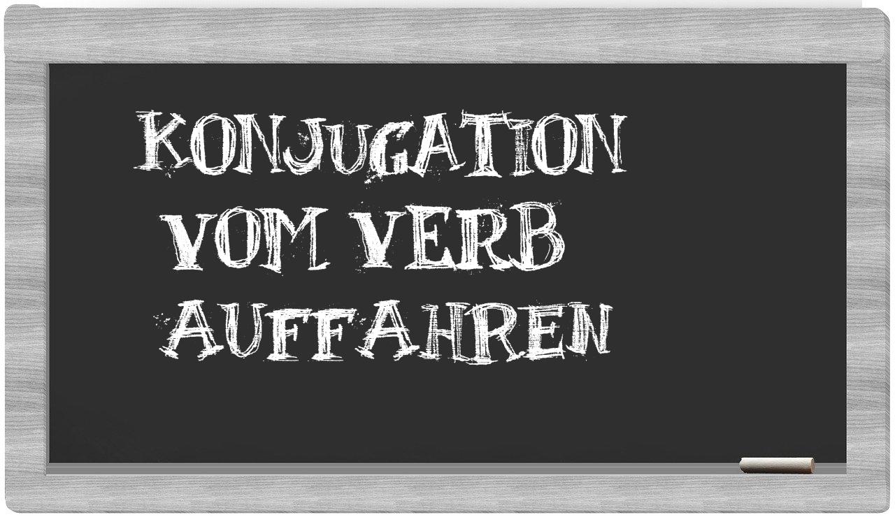 ¿auffahren en sílabas?