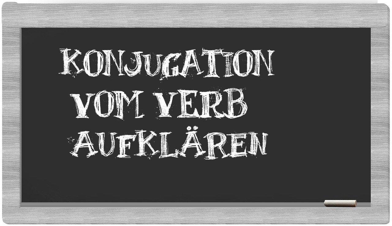 ¿aufklären en sílabas?