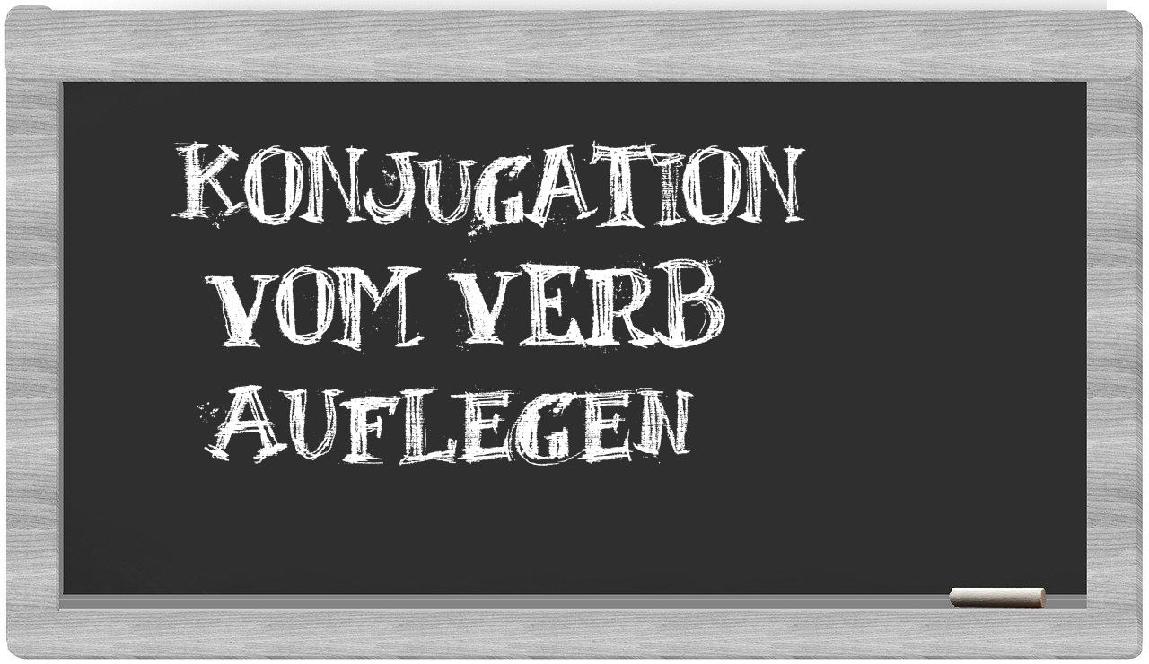 ¿auflegen en sílabas?
