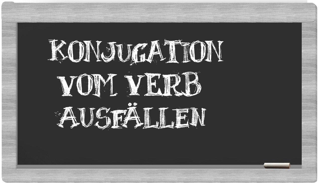 ¿ausfällen en sílabas?