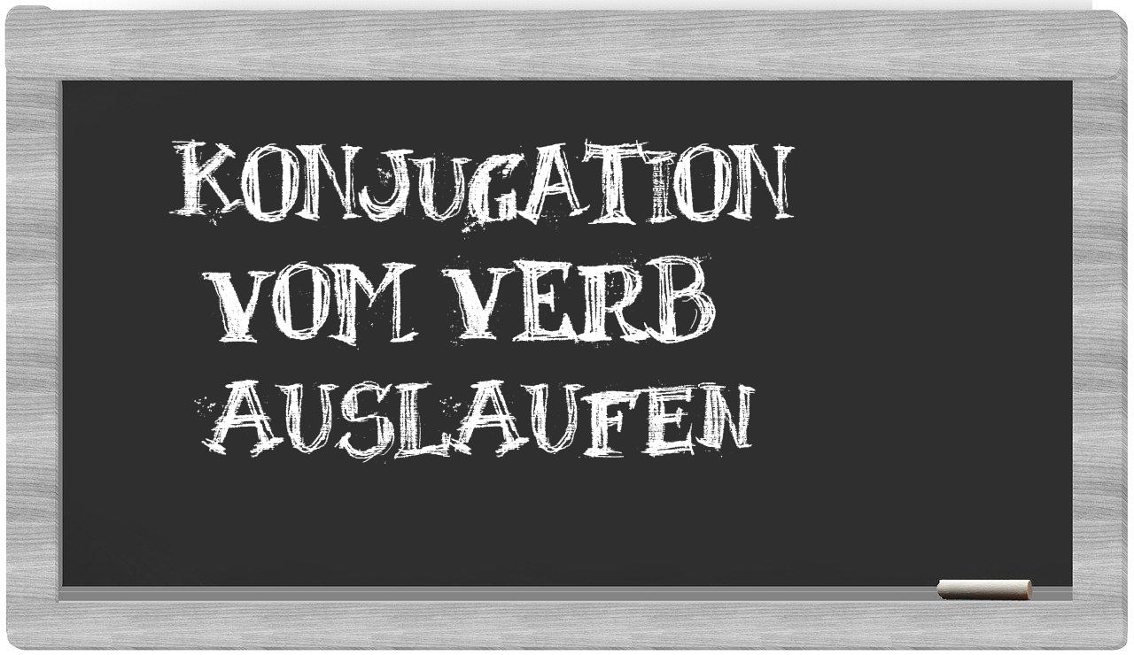 ¿auslaufen en sílabas?