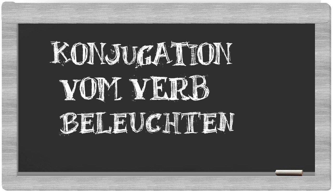 ¿beleuchten en sílabas?