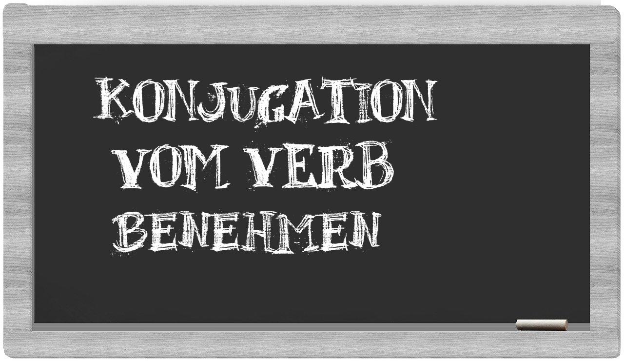 ¿benehmen en sílabas?