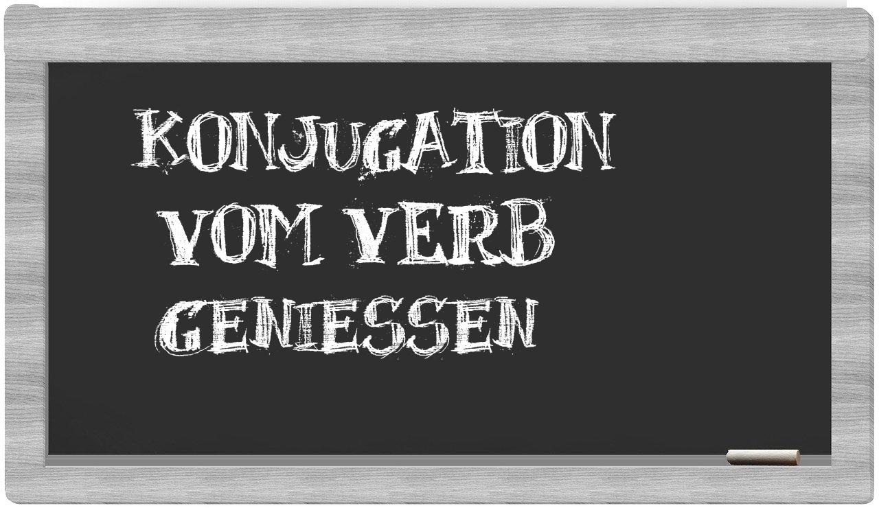 ¿genießen en sílabas?