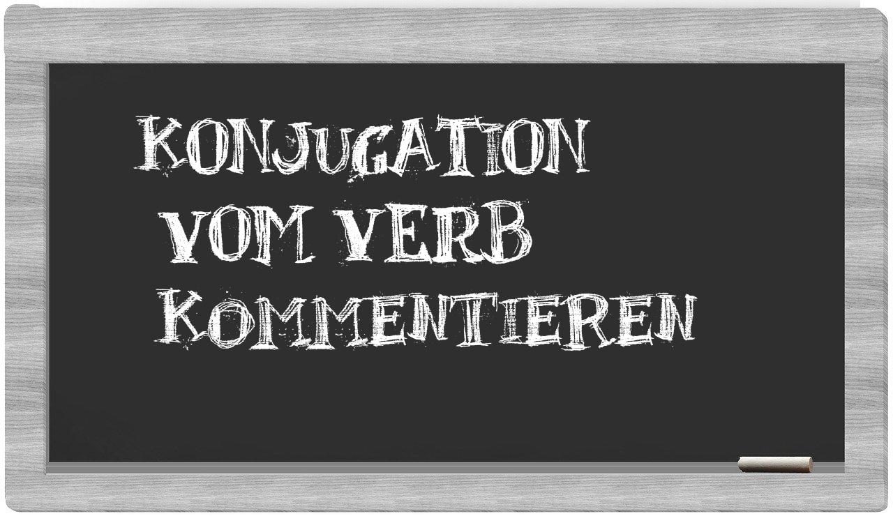 ¿kommentieren en sílabas?