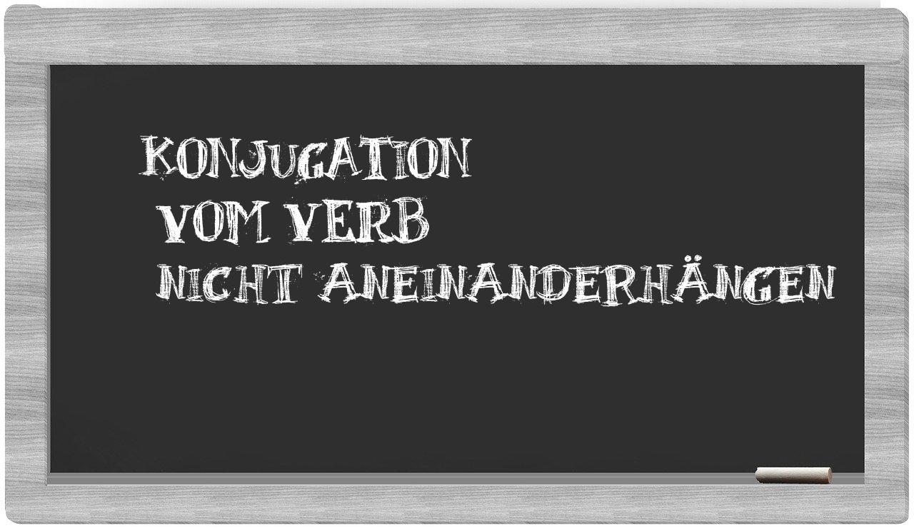 ¿nicht aneinanderhängen en sílabas?