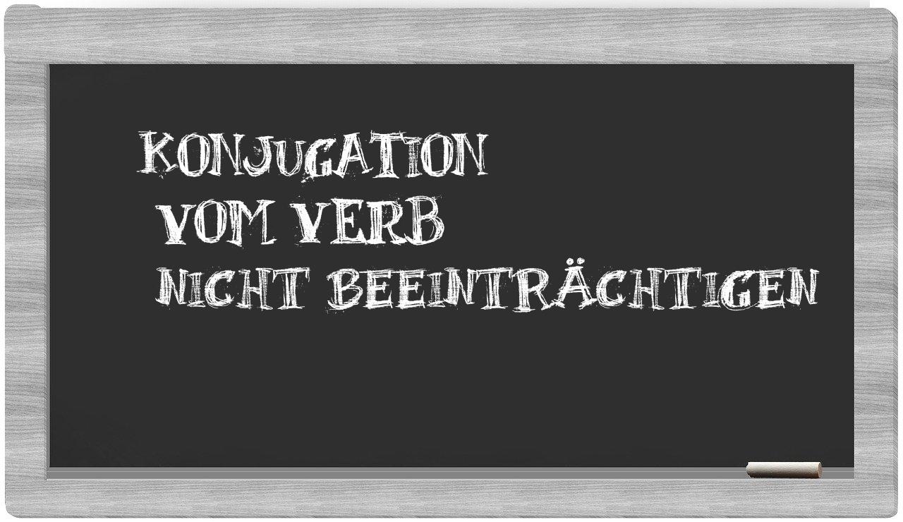 ¿nicht beeinträchtigen en sílabas?