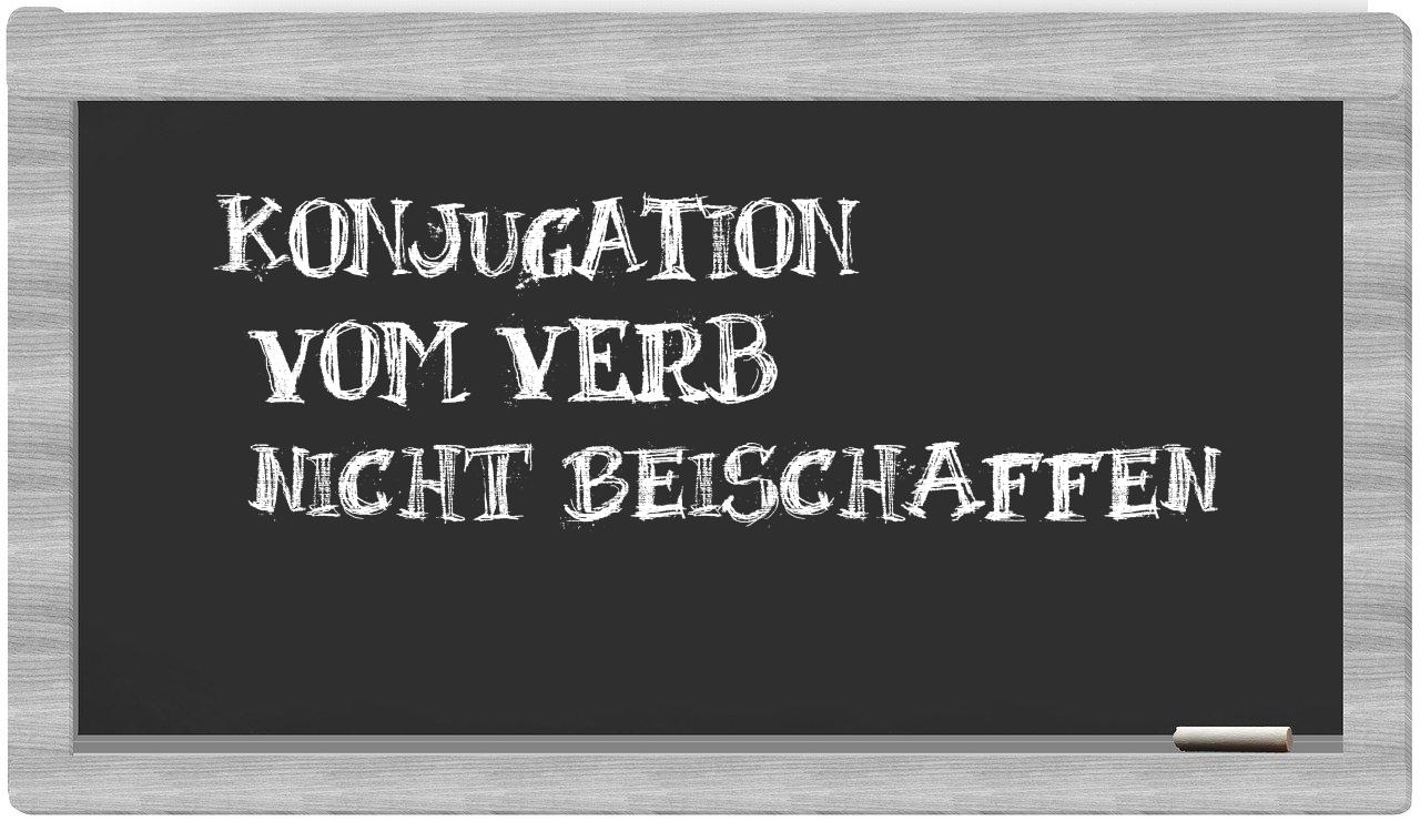 ¿nicht beischaffen en sílabas?
