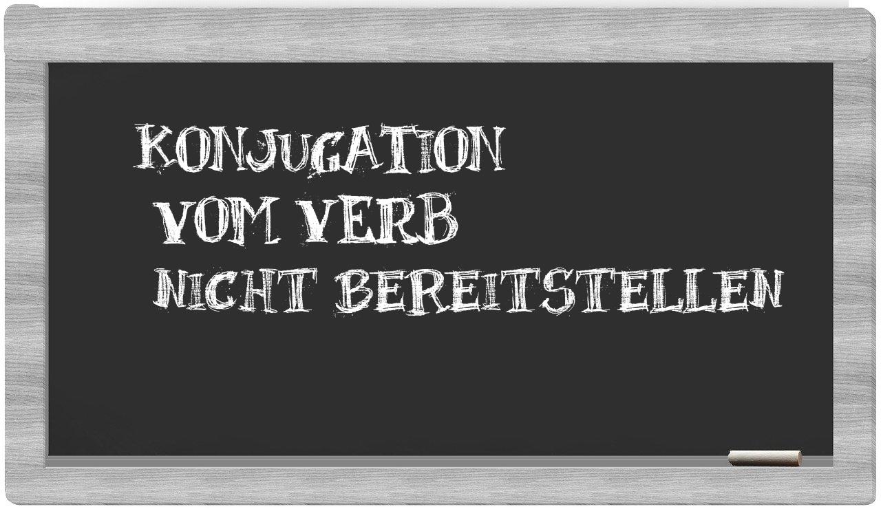 ¿nicht bereitstellen en sílabas?