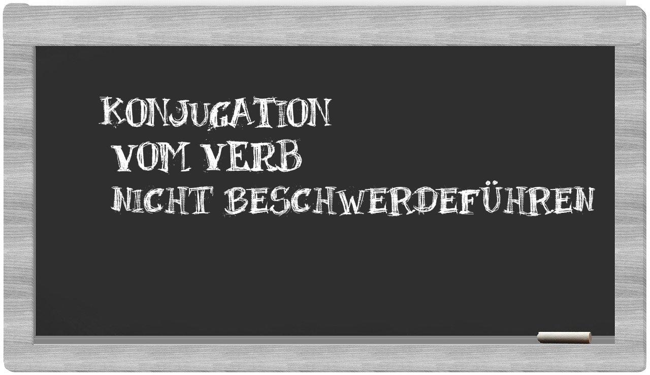 ¿nicht beschwerdeführen en sílabas?