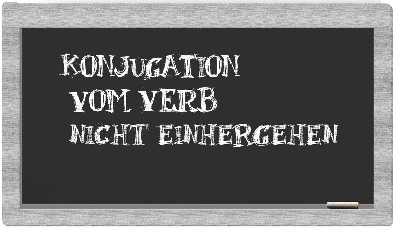 ¿nicht einhergehen en sílabas?