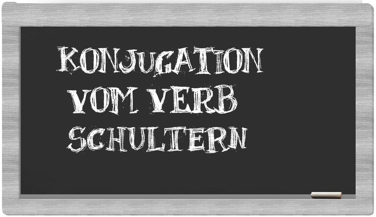 ¿schultern en sílabas?