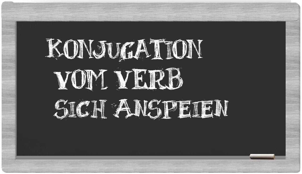 ¿sich anspeien en sílabas?