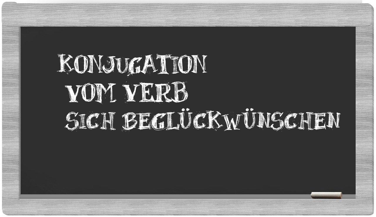 ¿sich beglückwünschen en sílabas?