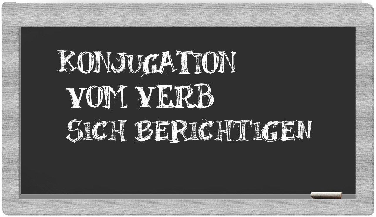 ¿sich berichtigen en sílabas?