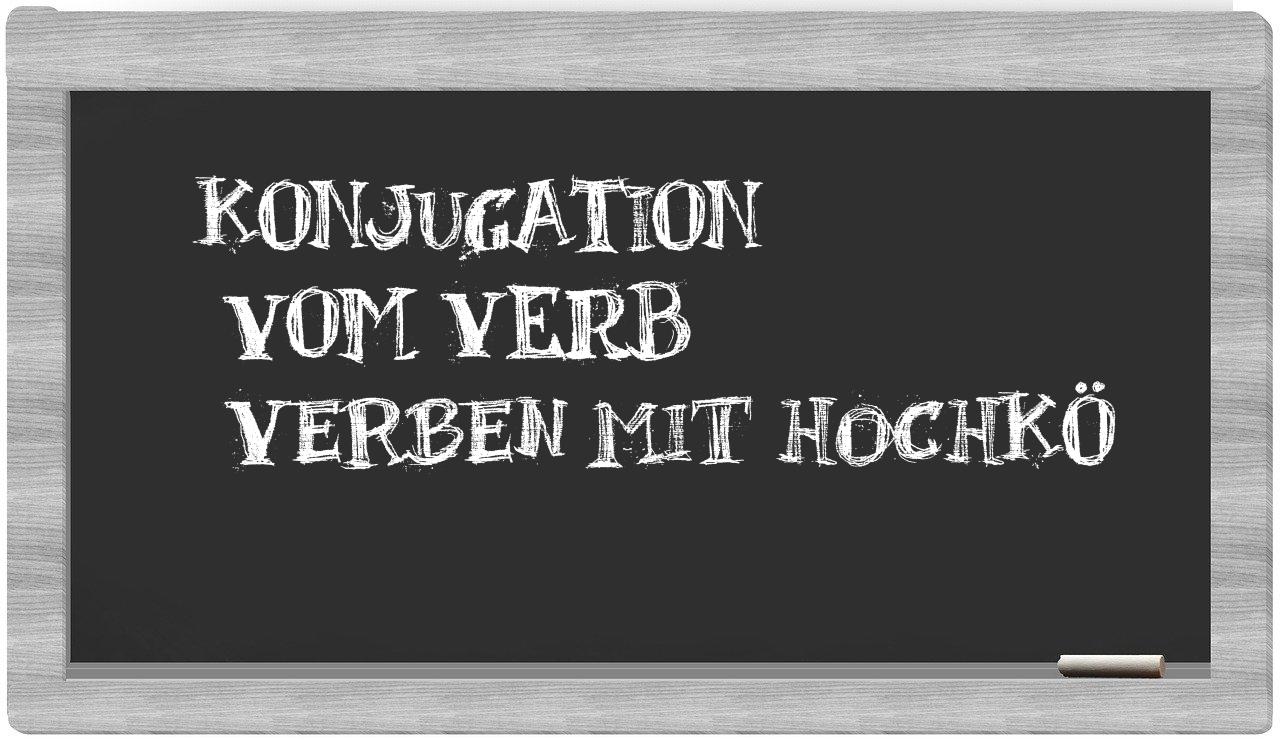 ¿verben mit hochkö en sílabas?