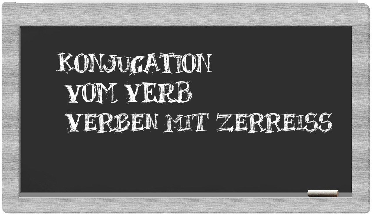 ¿verben mit zerreiß en sílabas?