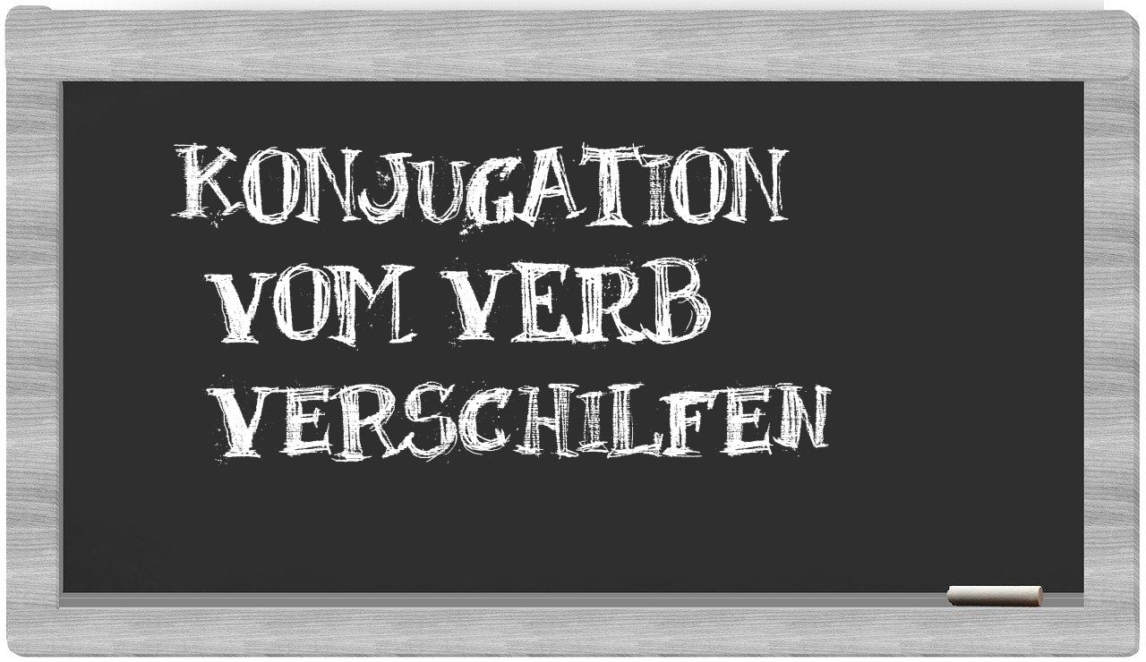 ¿verschilfen en sílabas?