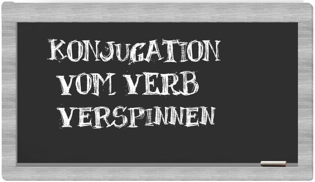 ¿verspinnen en sílabas?