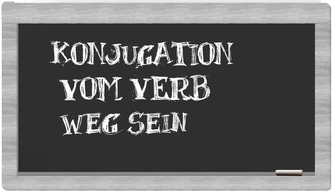¿weg sein en sílabas?