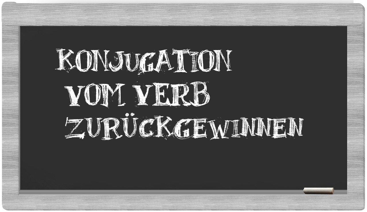 ¿zurückgewinnen en sílabas?