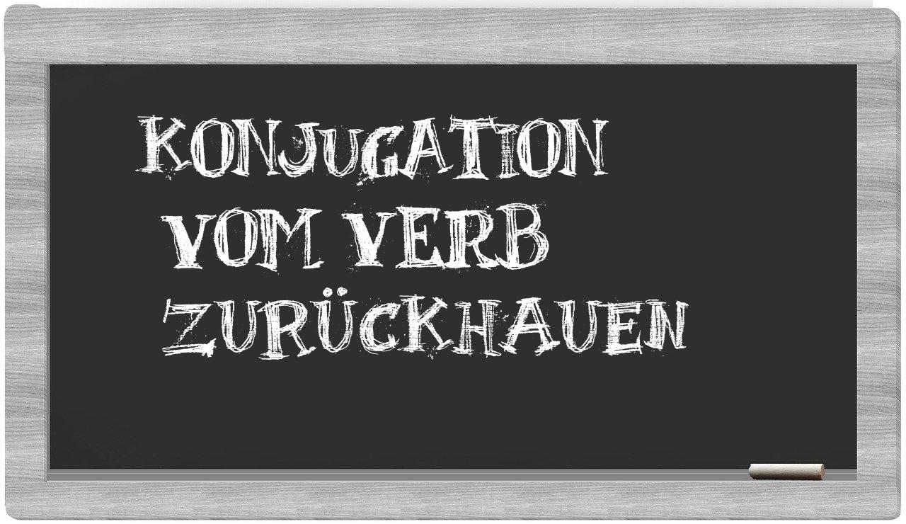 ¿zurückhauen en sílabas?