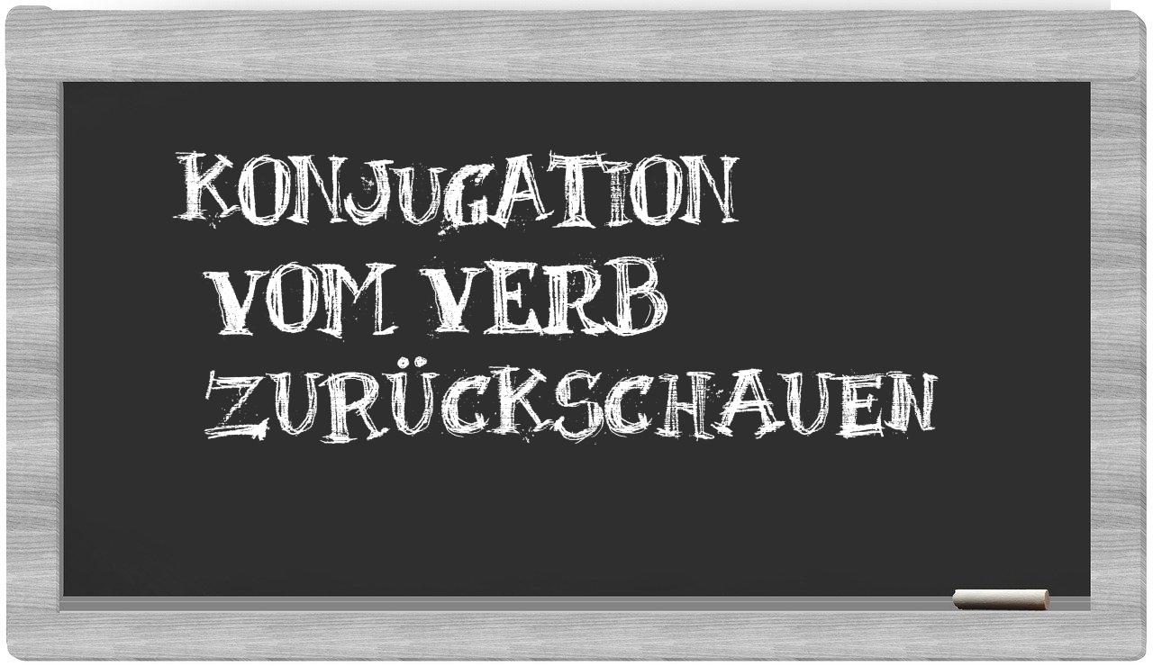 ¿zurückschauen en sílabas?