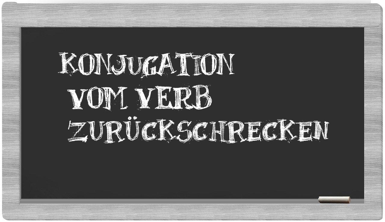 ¿zurückschrecken en sílabas?